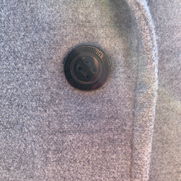 Calvin Klein 3 button coat light grey single breasted large 14 - Picture 11 of 16